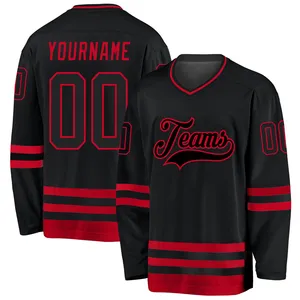 2024 Wholesale Custom Sublimation Printed Team Hockey Jersey Top Sale Blank High Quality Men Ice Hockey Jersey For Sale OEM