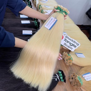 ผมต่อเวียดนามแท้สีบลอนด์หรูหรา ผมตรงธรรมชาติแบบเวอร์จิ้น  แบบเย็บสองชั้น  ขายเป็นมัด - Product Image 3