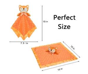 Manta de Seguridad de Felpa con Diseño de Zorro Naranja de 16 Pulgadas, Unisex, de Algodón Suave, para Recién Nacidos y Niños Pequeños, Regalo de Halloween para Bebés - Product Image 4