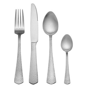 Ensemble de couverts en acier inoxydable portable, fourchette, cuillère, baguettes, argenté, poignée torsadée, design royal moderne, sans BPA, pour les fêtes - Product Image 3