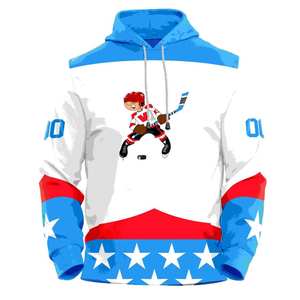 Sudadera con capucha de Jersey de hockey sobre hielo de encaje de algodón 100% de alta calidad personalizada para hombres para la temporada de invierno - Product Image 1
