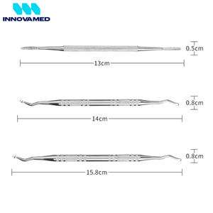 Juego de limas y curetas para uñas encarnadas, 3 uds., juego de herramientas para uñas encarnadas de acero inoxidable de doble cara, instrumentos de Podología - Product Image 4
