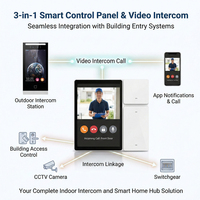 Hiwink Grosir Panel Kontrol Sentuh Rumah Pintar Tuya Standar EU WiFi BLE Gateway Sakelar Pintar 3 Tombol Mendukung Bel Pintu Nirkabel