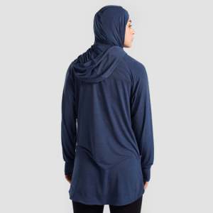 Aura Shield <b>Top</b> Modest Sportswear in Blue - Product Image 3