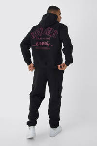 Pantalon de survêtement à capuche 100% coton décontracté et solide, avec logo personnalisé, ensembles de jogging en éponge française - Product Image 2