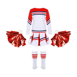 2025 Cheerleader Warmup Set Uniformes sublimés respirants avec Logo personnalisé OEM Design Cheerleading Suit - Product Image 4