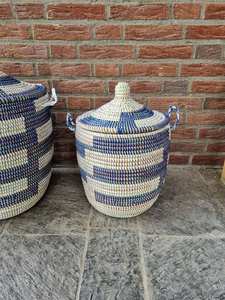 Cesta de Paja al por Mayor, Cesta de Almacenamiento Hecha a Mano de Ratán Natural, Cesta de Pasto Marino con Asa - Product Image 3