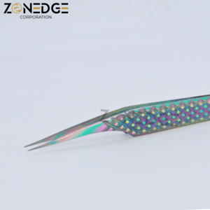 Pince à épiler en acier inoxydable de haute qualité pour extensions de cils avec logo personnalisé - Product Image 5