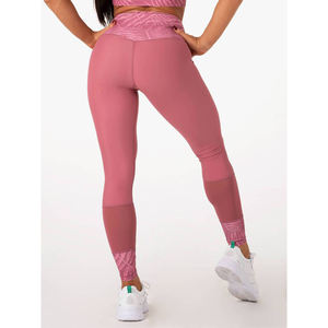 Ensemble d'entraînement 2 pièces de haute qualité pour femmes Pantalon de yoga taille moyenne avec poche et soutien-gorge de sport Leggings de gymnastique - Product Image 4