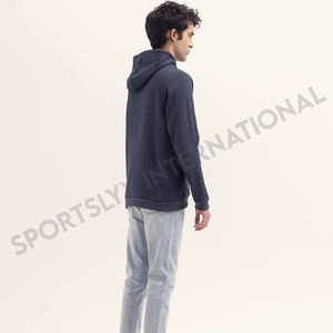 Sudadera con Capucha Unisex de Felpa 100% Algodón de 320 g/m², Logotipo Personalizado, Corte Regular, Gruesa, Bordada, Diseño Sólido, Transpirable para Invierno - Product Image 3