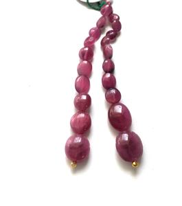 ลูกปัดทัวร์มาลีนสีชมพูธรรมชาติ 2 เส้น สำหรับทำเครื่องประดับอัญมณ์ - Product Image 3