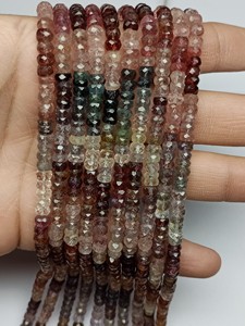 Perles de pierres précieuses rondes facettées multi-spinales naturelles de 5 mm pour la fabrication de bijoux attrayants à prix de gros - Product Image 2