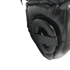 Nuevos protectores de cabeza de cuero Premium para hombres y protección facial completa para Artes Marciales Kick Boxing Head Guard - Product Image 6