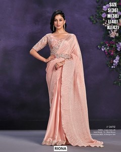 Sari elegante color malva Noor - Product Image 5