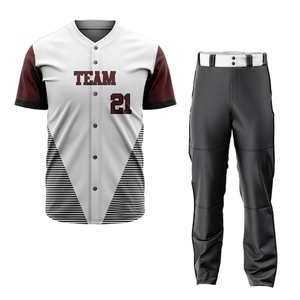 Conjunto de uniforme de Jersey de béisbol para adultos sublimado de calidad superior personalizado 100% poliéster transpirable que absorbe la humedad antibacteriano - Product Image 6