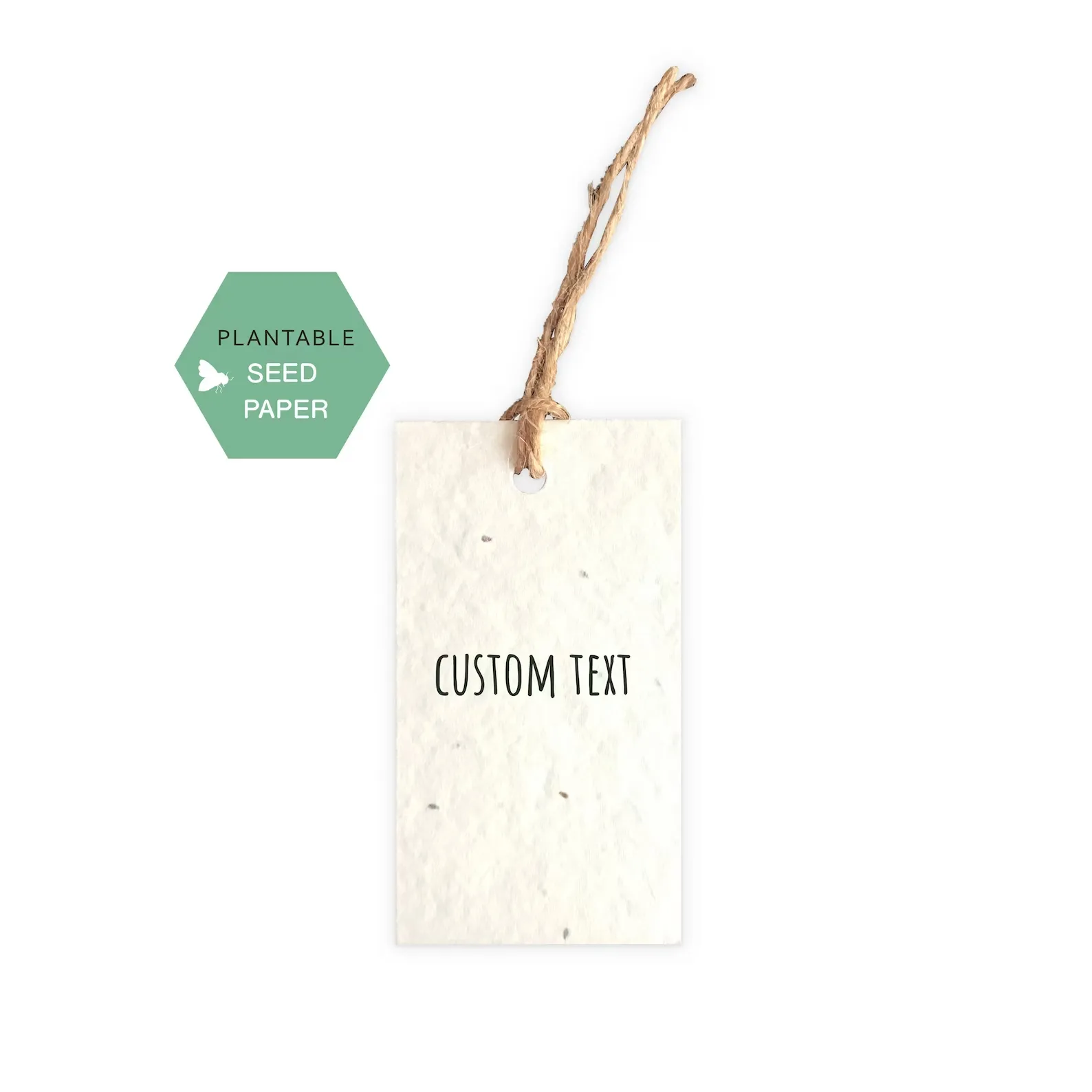 Promotional and Corporate Events Sow and Grow Plantable Recycled Paper Tags for Clothing and Gift Tagging Options