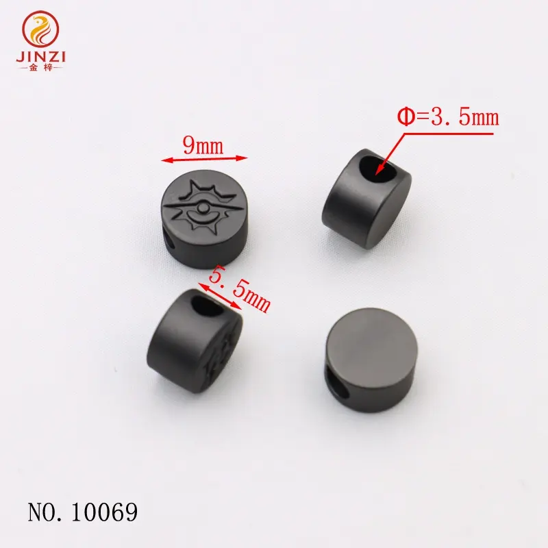 Hot Selling Gunmetal Zinc Alloy Custom Engraved Metal Logo Beads round jewelry bracelet charms beads for jewelry making