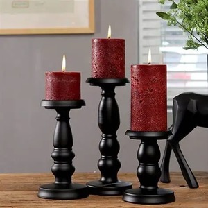 เชิงเทียนสีดำด้านดีไซน์โดดเด่นแบบใหม่แท่นวางแบบปรับแต่งได้โลโก้ที่มีประโยชน์สำหรับโต๊ะดินเนอร์งานแต่งงานสำหรับบ้าน - Product Image 6