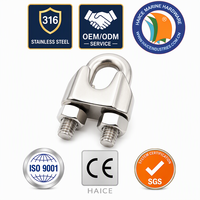 Acier inoxydable 316 Marine DIN741 CLIP DE CORDE FIL 25mm Gréement Câble Boulon CLAMP KAYAK BATEAU KAYAK YACHT BATEAU MATÉRIEL Accessoires
