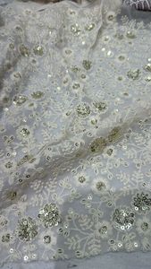 Telas de Georgette de viscosa pura, trabajo teñido bordado impreso para boda para Sherwani Kurti Lahenga, otras prendas, Vestidos - Product Image 4