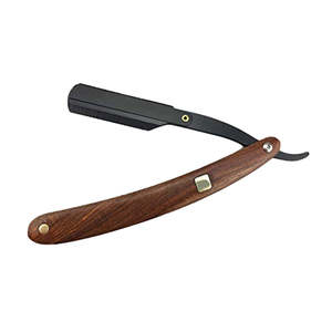 Rasoir de barbier à manche en bois pour la beauté, rasoir droit, rasoirs en acier inoxydable allemand pour hommes, bon article - Product Image 2