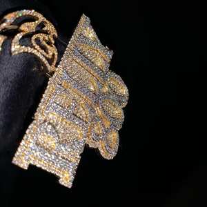 จี้เพชรโมอิสแท้14K สีโรสโกลด์ประดับเพชรโมอิสกลม3.80Ct ออกแบบได้ตามต้องการจี้และเครื่องรางสำหรับงานเลี้ยง - Product Image 4