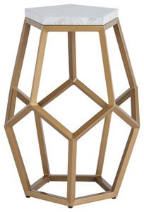 โต๊ะกาแฟข้างทันสมัยดีไซน์เนอร์ทรงผึ้งทำจากโลหะอลูมิเนียมหรูหราเฟอร์นิเจอร์ห้องนั่งเล่นมีโลโก้ตามสั่ง - Product Image 6