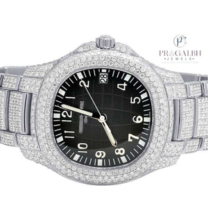 Reloj de lujo para hombre Moissanite completamente helado movimiento de cuarzo de acero inoxidable 16mm diamante brillo pulsera negocios y moda - Product Image 3