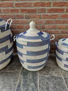 Cesta de Paja al por Mayor, Cesta de Almacenamiento Hecha a Mano de Ratán Natural, Cesta de Pasto Marino con Asa - Product Image 2