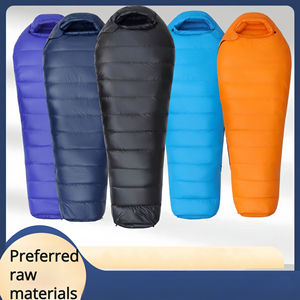 Sac de couchage pour adultes Deliman Winter Mummy, 4 saisons, durable, rembourré de <span class=keywords><strong>duvet</strong></span> <span class=keywords><strong>d</strong></span>'<span class=keywords><strong>oie</strong></span>, nylon épaissi, portable, camping, randonnée, voyage en plein air - Product Image 4