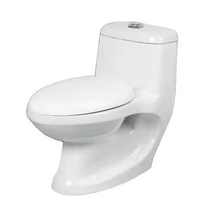 CUPC WC EE. UU. Inodoro estándar de una pieza, artículos sanitarios de porcelana modernos, fácil de limpiar, armario de agua montado en el suelo de cerámica, Baño - Product Image 4