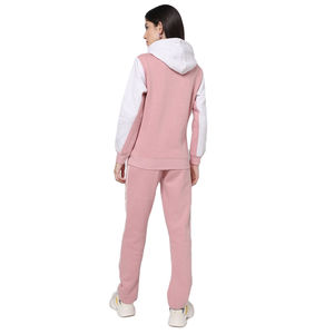 Conjunto Deportivo Informal de Forro Polar con Capucha y Logotipo Personalizado para Mujer, Transpirable, de 2 Piezas, Pantalones de Chándal para Correr, Ropa de Invierno - Product Image 4