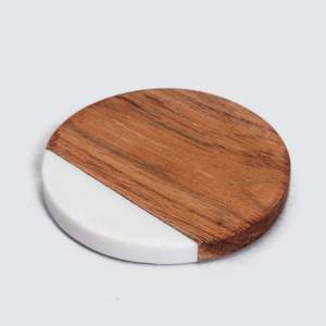 European and American Style Wood <b>Marble</b> <b>Coasters</b> In Round Shape Custom Vintage Style Tea Cup <b>Coasters</b> Table Decor Mats and Pads - Product Image 6