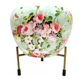 Grand vase à fleurs en aluminium personnalisé, élégant décalcomanie ronde de jardinière de fleurs avec finition émaillée pour la décoration de sol de jardin à la maison - Product Image 6