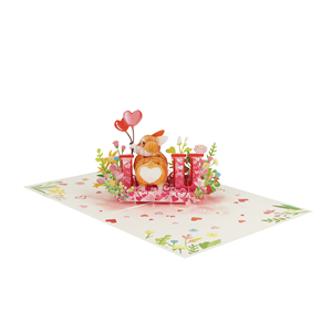 Tarjeta emergente de San Valentín 3D hecha a mano, regalo de papel romántico único - Product Image 4