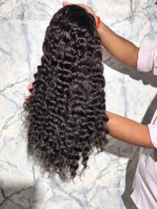 Peluca de encaje HD rizada natural de calidad súper premium Peluca prearrancada sin pegamento para mujer - Product Image 4