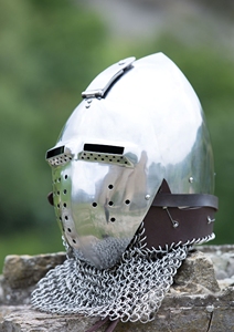 Casque de sport assis, casque aigre, Costume de renaissance médiéval, armure, articles cadeaux faits à la main - Product Image 3