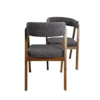 Chaises de bureau en teck massif avec coussinets en mousse moelleuse, adaptées aux restaurants, villas ou hôtels