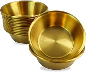 Mini bols en acier inoxydable de qualité supérieure fabriqués en Inde petit restaurant en métal tasse à confiture pour les cornichons au barbecue cadeaux de trempage - Product Image 4