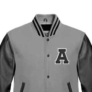 Venta al por mayor de chaqueta de moda para los hombres del fabricante de logotipo personalizado en relieve chaqueta de cuero genuino de los hombres Varisty - Product Image 4