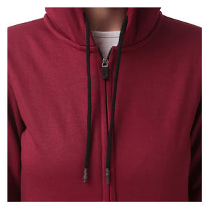 Automne hiver femmes sweats à capuche à manches longues bonne qualité avec Logo personnalisé nouveau Design fermeture à glissière Streetwear col à capuche avant - Product Image 3