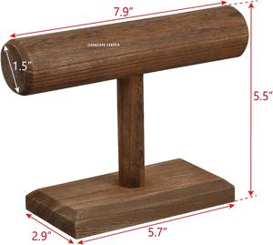 Présentoir à bijoux en bois pour boucles d'oreilles, colliers et bracelets | Organisateur d'accessoires de comptoir en bois pour la vente au détail ou à la maison - Product Image 2