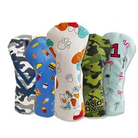 Juego de Fundas para Palos de Golf con Cierre Magnético, Material PU Resistente al Agua, Diseño Personalizado con Logotipo, Tamaño Personalizado, BIRD BLOOM
