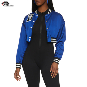 Prendas de abrigo ligeras de moda para mujer Estilo de chaqueta Varsity de moda con cuello levantado - Product Image 3