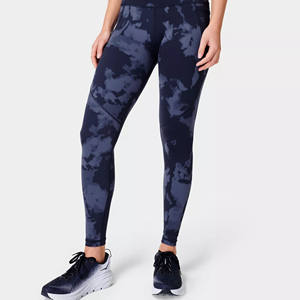 Leggings de Yoga Unisex de Cintura Alta, Compresión Alta, Transpirables, Antibacterianos, Sin Costuras, 180g, Largo Completo, Estampado Personalizado - Product Image 2