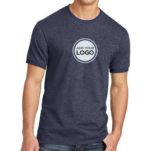 Tri-blend Unisex Ringer Camisetas Bordado personalizado Serigrafía Camiseta - Product Image 5