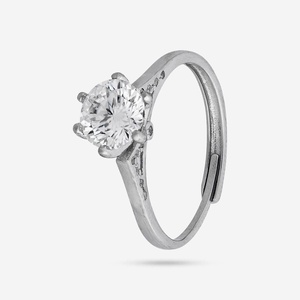 Bague Chevalière en Argent 925 Plaqué Or Rose pour Femme avec Zircon et Sertissage à Griffes – Élégante Bague de Fiançailles – 188519 - Product Image 5