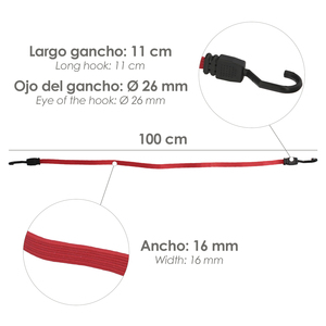 Pulpo De Goma Plano Reforzado 1,0 metro (2 unidades) - Product Image 2
