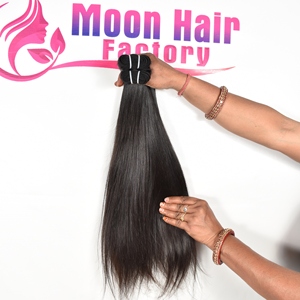 Produit de qualité supérieure à 100%, vente en gros, cheveux humains naturels bruts, aspect naturel, fabrication pour fournisseur, cheveux humains d'Inde du Sud, lisses, doux, extensions - Product Image 4