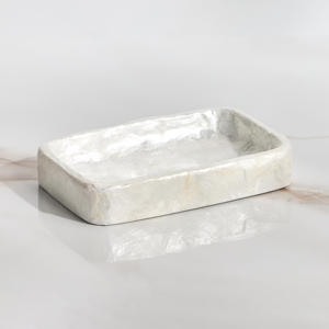 จานใส่สบู่ก้อนมุกแบบฝังเปลือกหอยทำมือ - Product Image 5